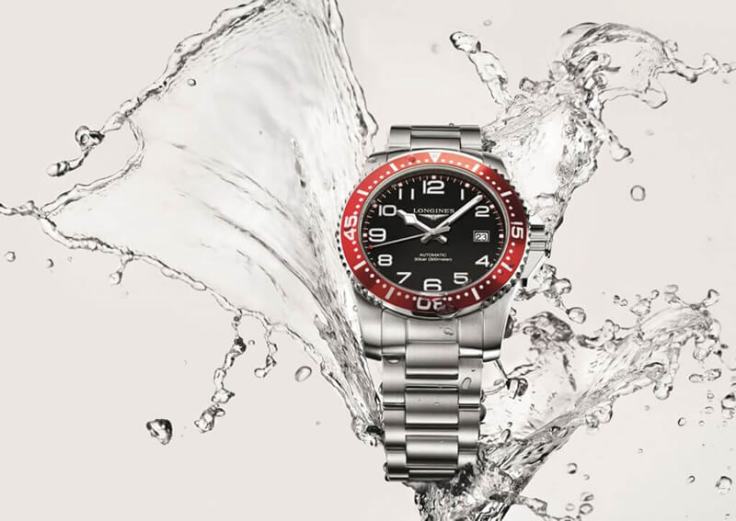 Longines với một mẫu quảng cáo đồng hồ chống nước